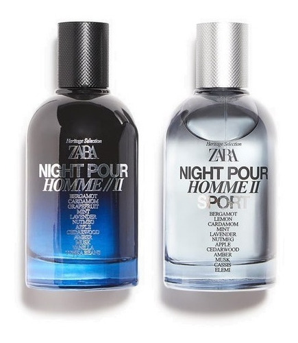 Zara Night Pour Homme Ii + Night Pour Homme Ii Sport Edp