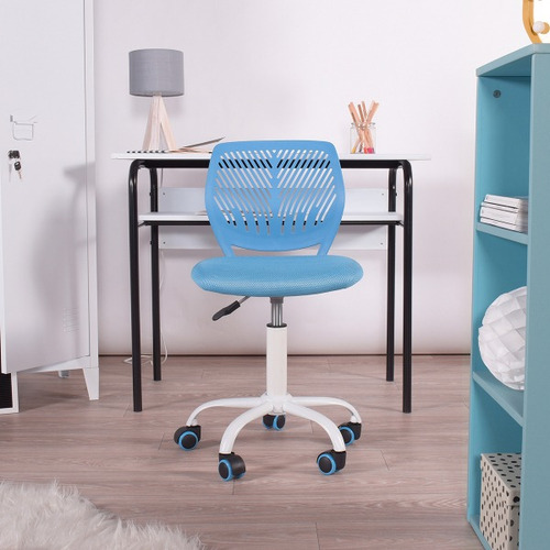 Silla De Oficina Altura Ajustable Carnation Azul Moderna