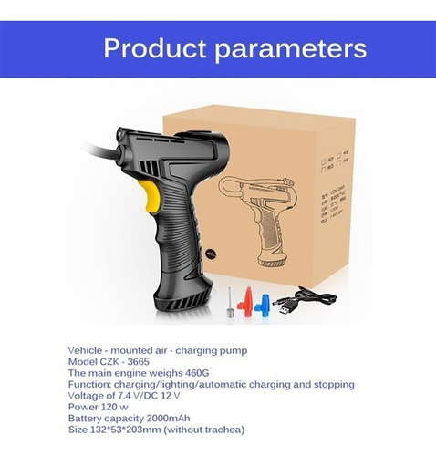 Inflador De Llantas Portátil Inalambrico /calibrador Digital