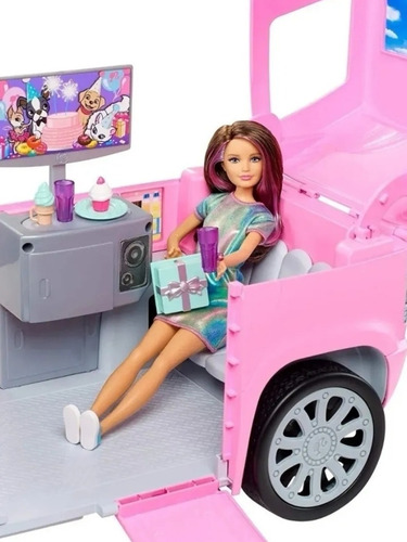 Barbie Limosina Con Hermanas 4 Muñecas