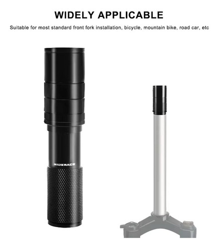 Extensor De Tubo Dirección 5-45 Mm Riderace Bicicleta Negro 5-45 Mm 12.5 Cm