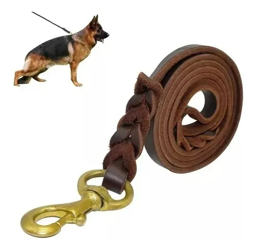 comprar 2m X 1.2cm Correa De Cuero Para Perros Medianos Y Grandes Cafe Oscuro