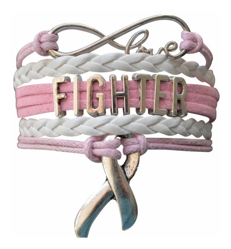 Cancer Fighter Pulsera Conciencia Lazo Rosa Hace Que