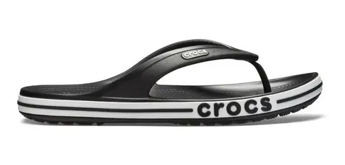 Chinelo Crocs Bayaband Flip Black/white
