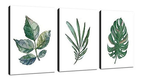 Lienzo Decorativo Para Pared Diseño De Hoja Verde