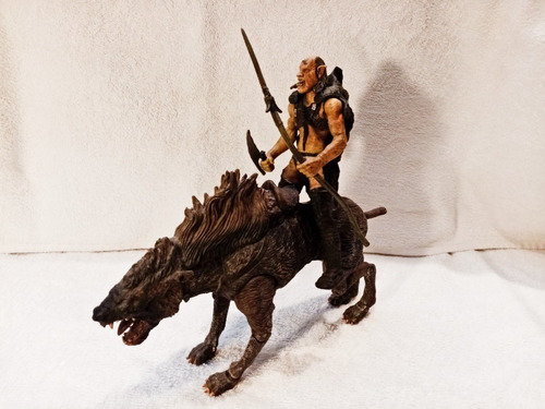 Orco + Hiena Warg Beast Figura The Lord Of The Rings Toybiz