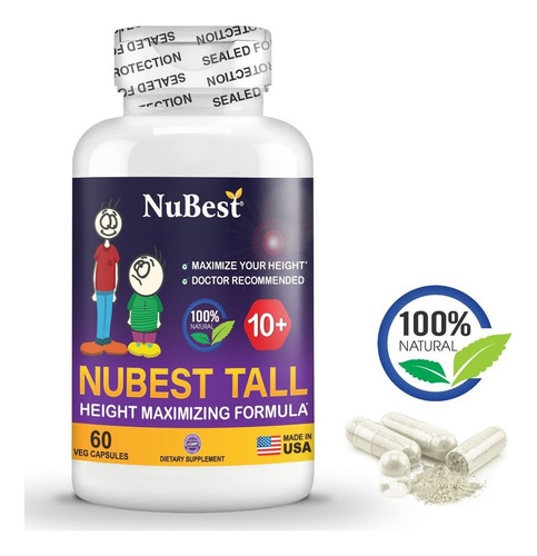 Nubest Tall 10+ Vitamina Aumentar Estatuta Niños Y Jovenes