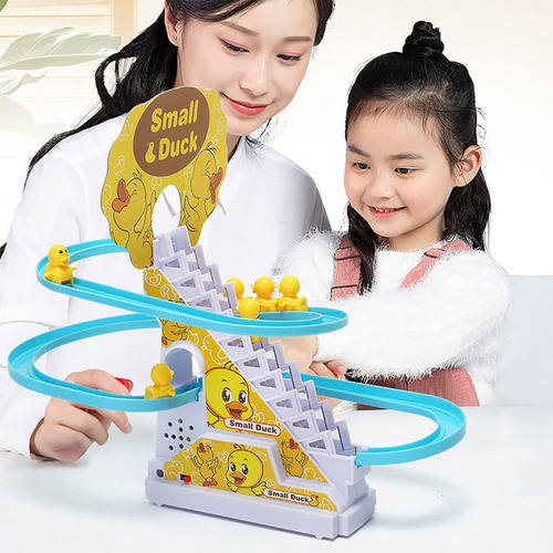 Crianças Escalando Escadas Duck Musical Roller Coaster Toy