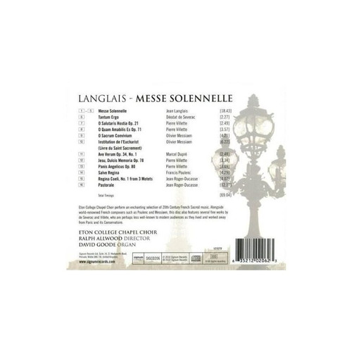 Langlais/goode/eton College Chapel Choir Messe Solenelle Fre