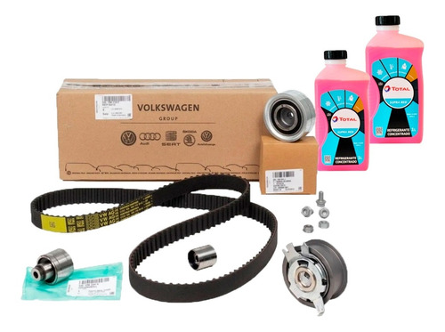 Kit Distribucion + Liquido Para Vw Vento 2.0 Tdi 16v