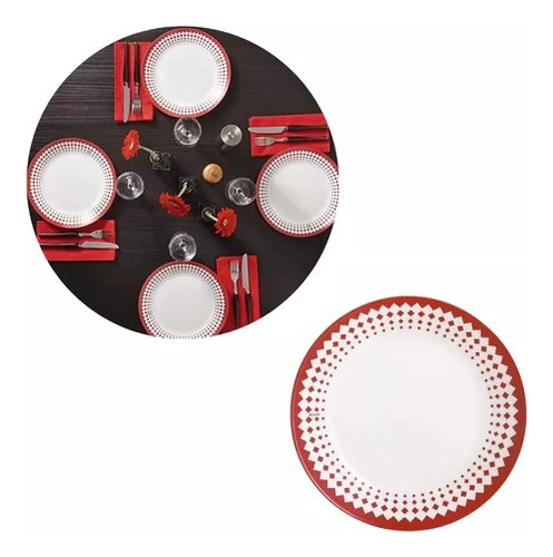 Plato Postre Adonie Arcopal 18cm Resistente C/ Diseño