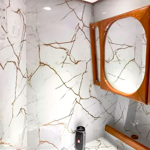 Adesivo Revestimento Mármore Calacatta Impermeável 5m X 60cm