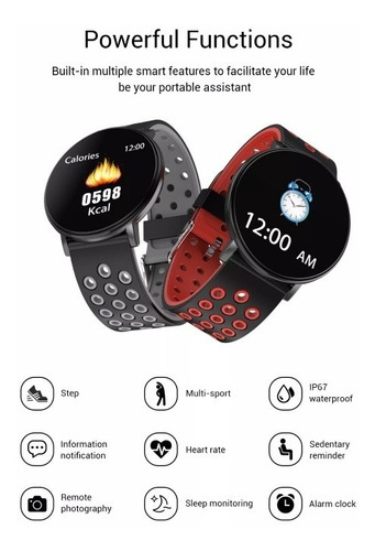 Relógio Inteligente Xanes G101 Vermelho Bluetooth Lembretes