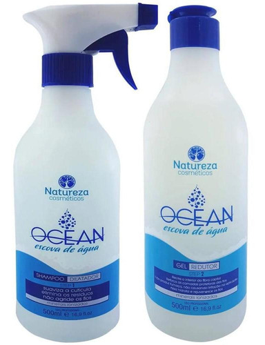 Escova Progressiva De Água Ocean 2x500ml Natureza Cosméticos