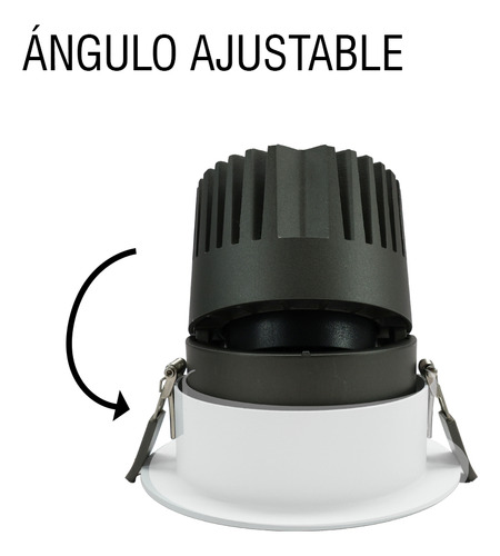 Jwj 12w Led Empotrable Downlight Dirigible 2pzs Luz Cálida