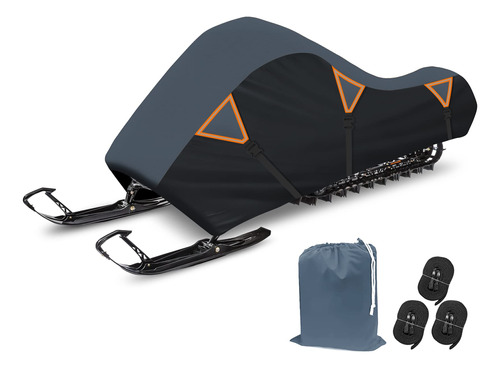 Coukoucover Funda Gris Para Moto Nieve 600d Impermeable Tela