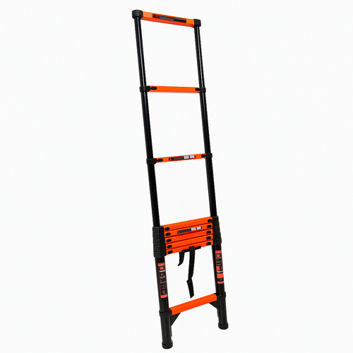 Escalera 3.9 Mt Telescópica 10 Escalones Liviana Compacta Negro