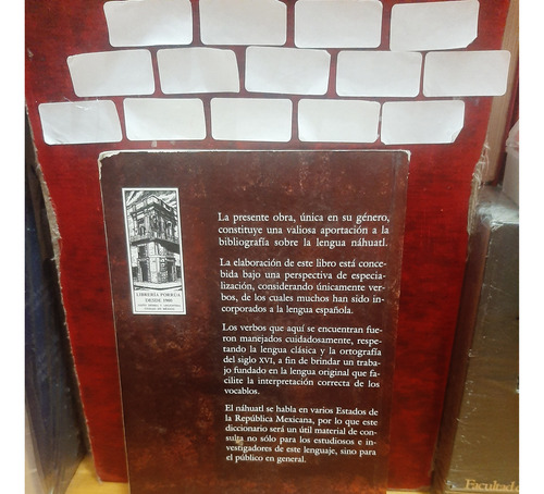 Diccionario De Verbos De La Lengua Nahuatl. Eduardo P. C. (Usado)