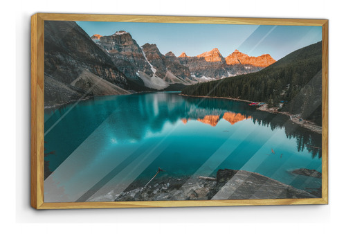 Marco De Madera Con Poster Lago Moraine Canada 45x70cm