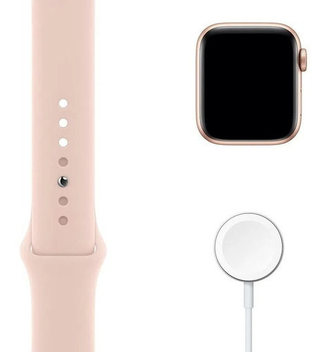 Apple Watch (GPS+Cellular) Series 6 tela de 1.575" com pulseira de fluoroelastómero cor rosa-areia y caixa color dourado - Excelente (Recondicionado)