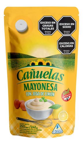 Cañuelas Mayonesa Con Limon Sin Tacc Libre De Gluten 241gr