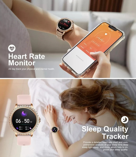 Reloj Inteligente Deportivo Bluetooth Call Para Mujer, Resis