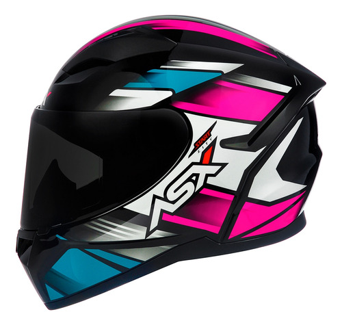 Capacete Feminino Asx City Start Rosa Esportivo Fechado Moto