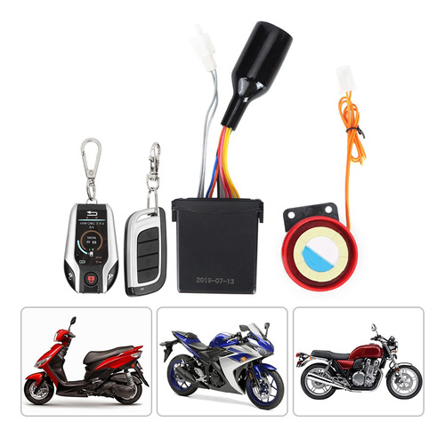 105-125db Motocicleta 2 Vías Remoto Alarma Bocina Impermeabl