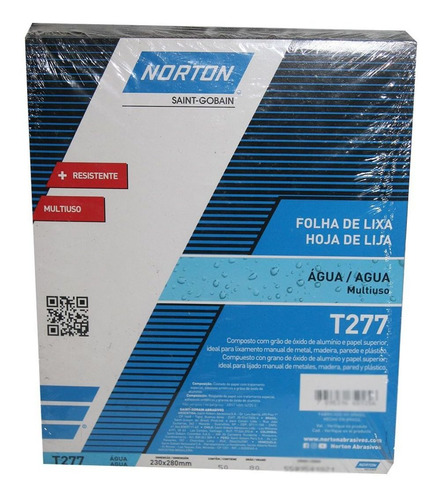 Imagen 3 de 7 de Lija De Agua T277 Norton 230mm X 280mm, C80