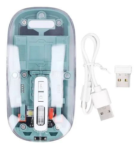 Mouse Transparente Indicador Óptico Inalámbrico Recargable