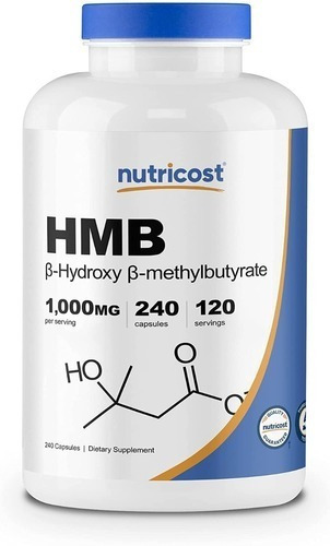 Hmb 240 Capsulas Nutricost - Aumenta La Masa Muscular 