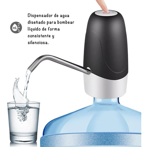 Imagen 3 de 10 de Dispenser Bomba De Bidon Agua Automatico Recargable Usb.