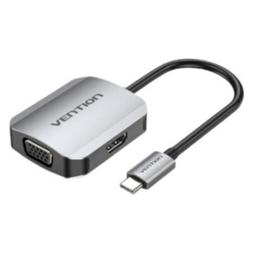 Adaptador Convertidor Cable Usb-c A Hdmi Vga 4k 1080p Tipo-c