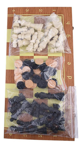 A Conjunto De Xadrez De Madeira Dobrável Feito À Mão 39x39