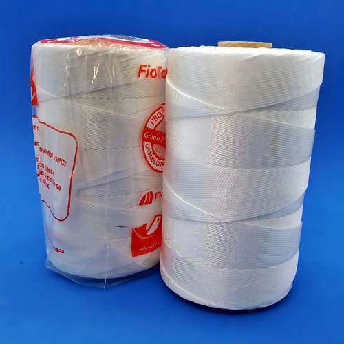 Kit 10 Pç Fio Torcido Encala Fio Seda Branco 210/09 Grilon