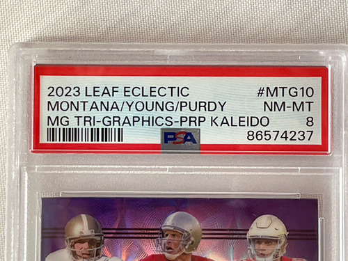 Autografo Brock Purdy Joe Montana Steve Young 2023 Leaf Psa (Usado)