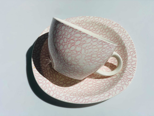 Dúo Taza De Té Desayuno Inglés Vintage Rosa - Mikapao