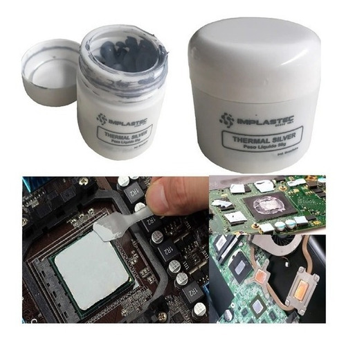 Imagem 5 de 7 de Pasta Térmica Implastec Thermal Silver 50g