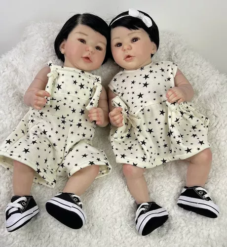 BEBÊ REBORN REALISTA KYLIN CASAL DE GÊMEOS