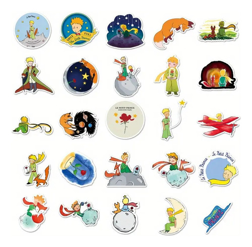 50 Calcomanías Sticker Impermeables De El Principito.