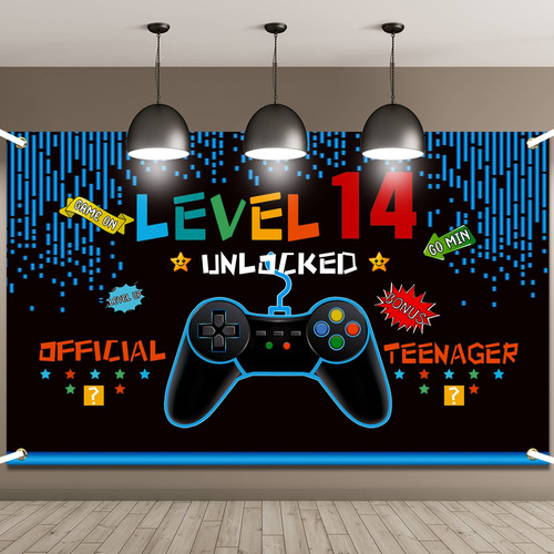 Decoracion Cumpleaño Videojuego Para Niño 10 13 14 Tematica