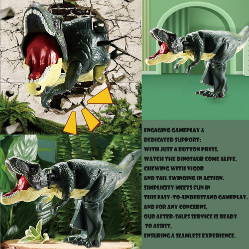Pistola Dinosaurio Zaza Tik Tok Luz Sonido Y Movimiento Tts