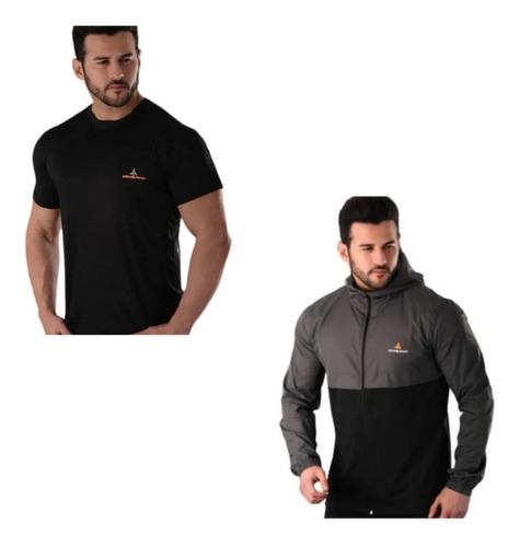 Remera Deportiva Hombre Ng + Campera Deportiva Hombre Combin