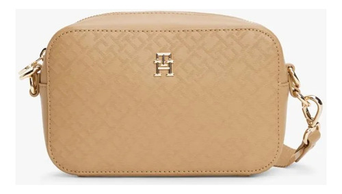 Bolso Crossbody para Mujer Aw0aw17221 Café Tommy Hilfiger Safari Canvas