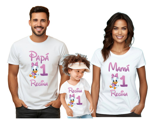 Kit 3 Playeras Pata Daisy Disney Personalizada 