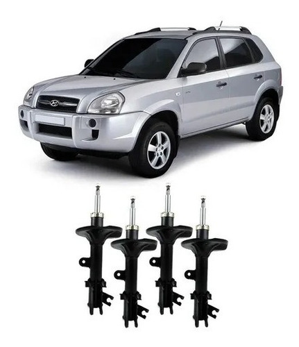 4 Amortecedores + Kits Batentes Do Hyundai Tucson Ano 05/16