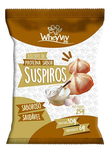 Kit 5x Suspiro De Proteína Sem Açúcar Wheyviv 25g