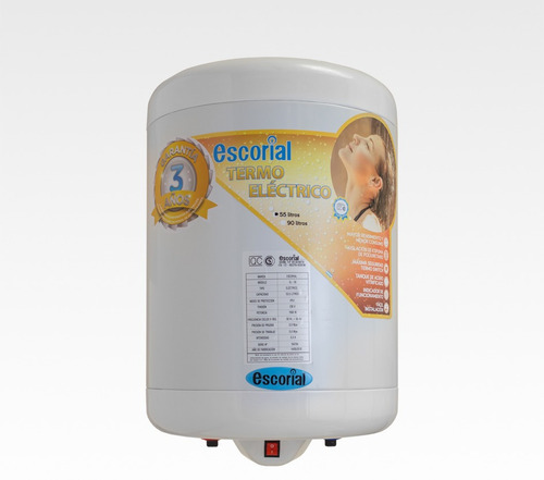 Termotanque Escorial Electrico 55 Litros De Colgar 1500 Watt