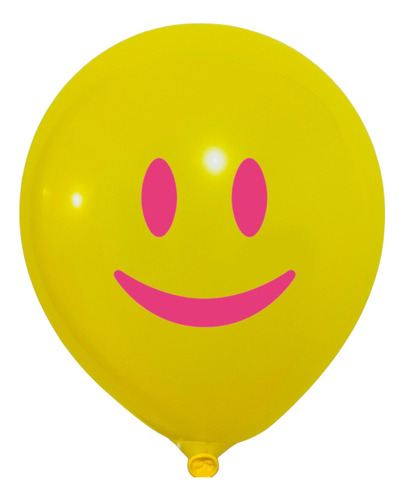 50 Globos De Latex Caritas Emoticon Tamaño 9 Amarillos Amarillo Caritas