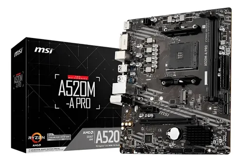 Placa-mãe Msi A520m-a Pro Am4 Matx Ddr4